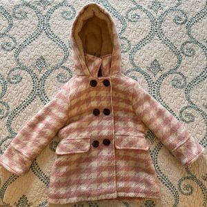 Girls Pea coat with hood